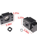 BK12/BF12 end supports for SFU1605 Ball Screw CNC Kit 800mm Long 16mm Shaft With Metal Deflector Nut and Coupler