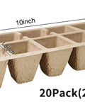 Dimensions of Eco Friendly 200 Cell Seed Starter Tray Kit With Biodegradable Peat Pots, 20 Pack, 200 Plant Labels, 2 Seed Planting Tools And 1 Spray Bottle For Super Easy Seedling Start shown in inches