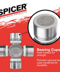 Greaseable U Joint Kit 1310 1X OSR Snap Ring Style For 1310 SPL22 Series Universal Joint With Bearing Cap Diameter 1.062 inches