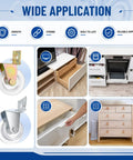 Top Notch 8 Pack Drawer Roller Replacement Kit With Durable Nylon Wheels And Robust Steel Brackets For No Sweat Kitchen Cabinet Slide Fix And Quick Hardware Tune Up in use with smooth rolling drawers.