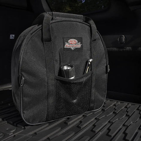 Auto Boss Cable Bag for jumper cables and cords in trunk, 600 denier ripstop fabric, full zippered closure, carry handles, car accessory organizer