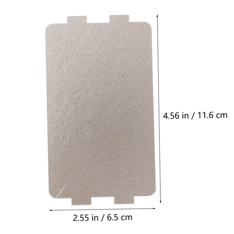 Microwave Waveguide Mica Sheets 12 Pack 4.56 x 2.55 inch heat resistant insulation pads for cooking and baking.