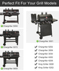 Different Char Griller models: 5050, 3001, 5072, 5650, compatible with Replacement Heat Plates Shield Set For Char Griller 5050 5650 3001 3008 5072 5252 Grill Models Heavy Duty Stainless Steel Easy Install Heat Tent Deflectors And Flame Tamers For Char Griller Duo 5050 And King Griller 3008