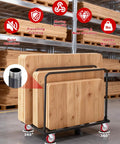 Heavy Duty Folding Table Cart With 5 Inch Swivel Wheels 1800 Lbs Load Capacity Transports 10 Banquet Tables At Once Table Dolly