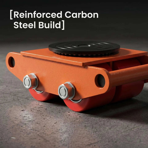 Built Tough Heavy Duty Machinery Dolly With 360 Degree Swivel Casters For Warehouses Factories And Job Sites Carbon Steel Industrial Machine Skates For Easy Moving Of Bulky Tools And Large Loads, reinforced carbon steel build