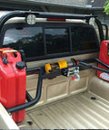 Beefy 2500lb Electric Winch for ATVs UTVs and Trailers 12V With 50ft Steel Cable Roller Fairlead Mounting Plate Heavy Duty Tow Winch Off Road Recovery mounted in pickup bed