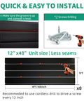 Installation guide for Black Slat Wall Paneling For Garage Storage, Heavy Duty Slatwall Panels With Power Tool Organizer Wall Mount