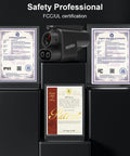 Plug And Play Electric Vehicle Charging Adapter For Tesla Supercharger To Ccs1 Connector, Hella Smooth Dc Fast Charge Cable displaying safety certifications.