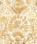 Yellow Boho Bohemia Damask Easy Peel And Stick Wallpaper Removable Self Adhesive Watercolor Design Repositionable No Glue Needed No Residue 20.5In By 16.5Ft Made In USA pattern close-up