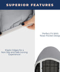 Extra Thick Ironing Board Cover And Pad With Four Layer Padding, Heavy Duty, nose-pocket design, elastic edges shown