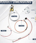 Cracubit water heater pilot assembly replacement kit with thermopile for 300/301 series gas water heaters.