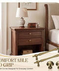 Heavy Duty Antique Brass Cabinet Hardware 20 Pack Sweet Vintage Looks Tough As Nails Brushed Drawer Pulls And Knobs on nightstand
