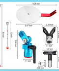 Universal 7 Piece Paint Sprayer Airless Spray Guide Accessory Kit with extension poles, spray tips, tip guard, edge guide.