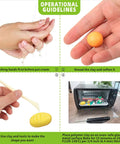 Hands demonstrating 50 Color Polymer Clay Kit For Kids And Grownups Modeling Clay With Storage Box Oven Bake Clay Set instructions.