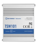 Five Port Gigabit PoE Automotive Ethernet Switch With Plug And Play Setup, aluminum housing, front view