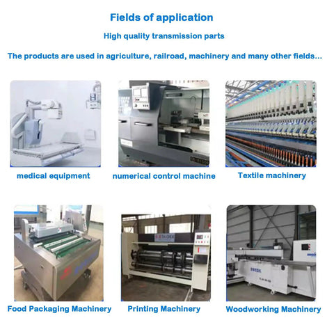 Fields of application for 20mm EGW20CC Linear Slider Blocks With Flange Bearings in various machinery setups.
