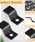 Garage Quality Heavy Duty Table Top Fasteners And Z Clips 100 Set With Screws Solid Steel metal connectors showing durable design and angle folding.