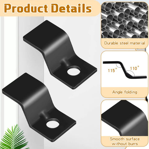 Garage Quality Heavy Duty Table Top Fasteners And Z Clips 100 Set With Screws Solid Steel metal connectors showing durable design and angle folding.