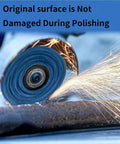 Ultimate 3 Pcs 100 115 125mm Poly Strip Abrasive Disc Wheels Kit For Angle Grinder polishing metal without surface damage.