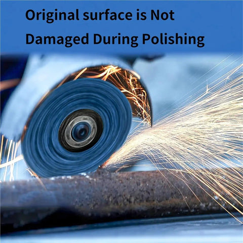 Ultimate 3 Pcs 100 115 125mm Poly Strip Abrasive Disc Wheels Kit For Angle Grinder polishing metal without surface damage.