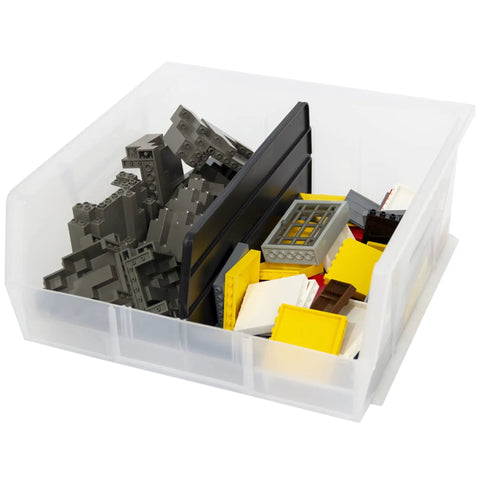 Plastic Length Dividers For AkroBins Six Pack Black Create Custom Compartments In Stackable Storage Bins For Tools Crafts And Supplies