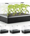 4 Pack Seed Starter Trays With 5 Inch Tall Humidity Domes For Strong Seedlings Reusable Germination Kit For Microgreens Herbs