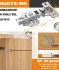 12 Inch Pocket Door Slide System 2 Pack Cabinet Conversion Hardware Kit with 304 stainless steel hinge for easy installation