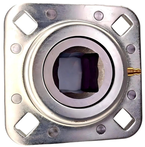 Drive Flanged Disc Bearing For APC Farm Harrow With Four Bolts And Two Triple Lip Seals Replaces FD209RM front view