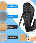 Stainless Steel Fabric Panel Cubicle Wall Hooks Heavy Duty 40 Lbs Capacity Set Of 10 Picture Hangers Clips in use