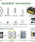 Heavy Duty Portable Bag Sealing And Stitching Machine For Woven Bags, Nonwoven Fabrics And Leather - Cordless 36V Battery Pack, The Go-To On-The-Go Packing Tool For Warehouse And Farm, Yellow accessories set with battery, charger, needles, thread, and tools