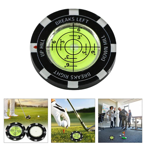 Precision Reader Levels Golf Marker And Putting Aid With Round Bubble Level To Read Greens Portable Practice Tool For Golfers