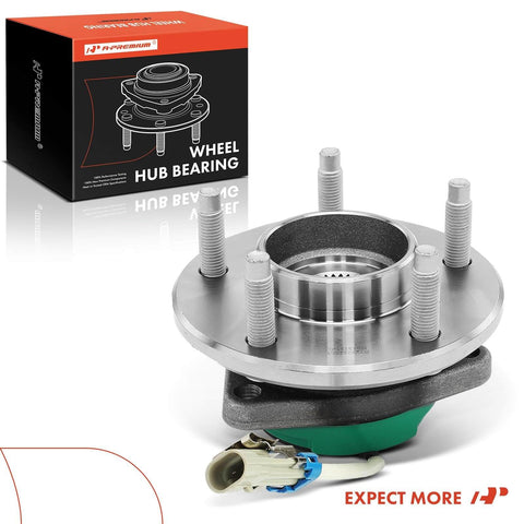 Single Front Wheel Hub Bearing Assembly with Speed Sensor, 5-lug for Chevy Impala Monte Carlo Buick LaCrosse Regal Cadillac