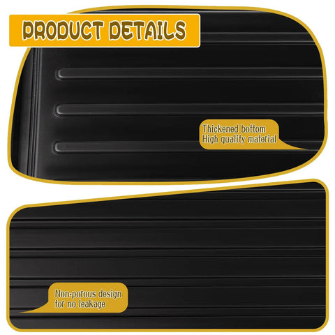 Close-up of black trays from 2.4 Inch Square Seedling Pots With Drain Holes, 80 Pcs Plus 5 Seed Starter Trays kit, showing details and material.