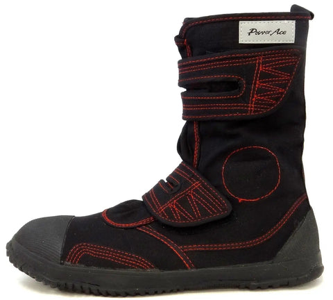 Japanese Tabi Safety Boots For Men 9.5W US 27cm Black Durable Work Footwear Side Profile