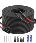 Premium Ten Foot Ten AWG Solar Extension Cable With IP68 Connectors And Protective Cover Kit for solar panels with accessories
