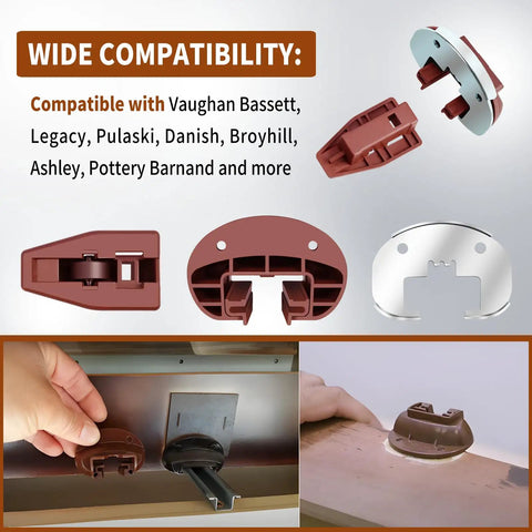 Heavy Duty Drawer Slide Guides Smooth As Silk Universal Replacement Tracks showing various compatible drawer slide parts.