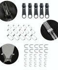 Pro-Grade Metal Zipper Repair Kit Set With Size 3, Size 5, And Size 8 Sliders Plus Dual Install Pliers, 85-Piece All-In-One Zipper Tool Kit