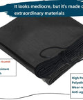 Outdoor Swing Lounger Replacement Mesh And Rope Kit with black reinforced vinyl mesh and rope, high strength material.