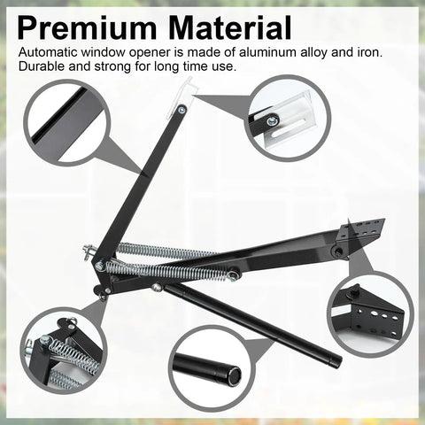 Two Pack Dual Spring Automatic Roof Vent Opener For Greenhouses Solar Powered Window Vent Opener Kit No Hassle Install Replacement For Gardening And Sensitive Ventilation Control