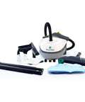 Score A Spotless Shine With Zero Toxic Chemicals This Canister Steam Cleaner Blasts Away Grime On Floors Grout Windows And Autos Using Intense Vapor Power, featuring attachments.
