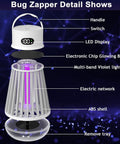 Indoor Outdoor Bug Zapper With Rechargeable Battery Boss Mosquito Killer Lamp Storage Box Waterproof 2000V UV Light Trap