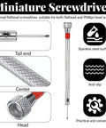 Miniature screwdriver from 630 Piece Eyeglass Repair Kit With Screws And Tiny Micro Fasteners For Electronics Repair Watches And Laptops