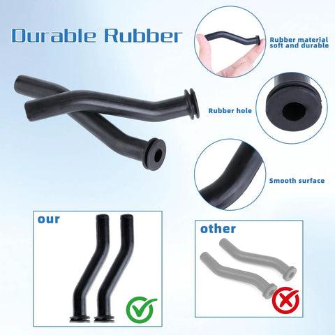 Rugged Vacuum Pump Hose 596163 Replacement 4 Pack for Small Gasoline Engines and Lawn Mowers durable rubber features