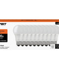 A19 LED Light Bulbs 60W Equivalent Non Dimmable 800 Lumens E26 Standard Base 2700K Soft White 10 Pack packaging