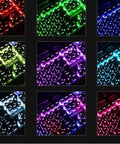 Sick RGB Backlit Mechanical Gaming Keyboard With Badass Ergonomic Form Factor And Adjustable Angle Stand, Tight USB Wired Setup For PC Gamers, Resilient Double Molded Keycaps Shield Spills And Wear, showing vibrant RGB lighting.