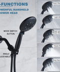 Shower Tub Kit With Valve Included Five Setting Handheld Shower Head And Tub Spout Single Handle Tub And Shower Trim Kit in use