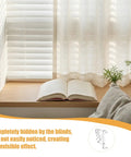 Straight Up Clear Valance Clips For Window Blinds Set To Replace Damaged Or Missing Hardware In 2 Inch Size on a window sill with blinds.
