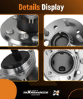 Close-up views of the 2-Piece Rear Wheel Hub Bearing Assembly For Toyota Camry, Avalon, Highlander, Solara And Lexus ES Series 2001-2012 With 5 Lug And ABS, Fits ES300 ES330 ES350 2002-2012, Replaces 512206 512207.