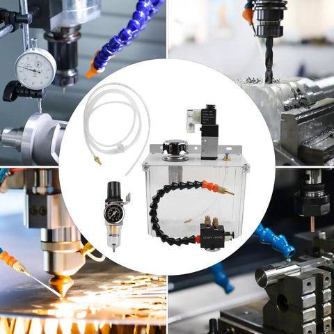 Industrial Grade 3L CNC Coolant Mist Sprayer With Tough Magnetic Base And Long Flexible Shaft for workshop oil and cutting fluid.