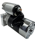 High Torque Starter For Chevy Small Block 350 Engine 12V 2.2Kw Beefy Mini Motor with chrome and black casing.
